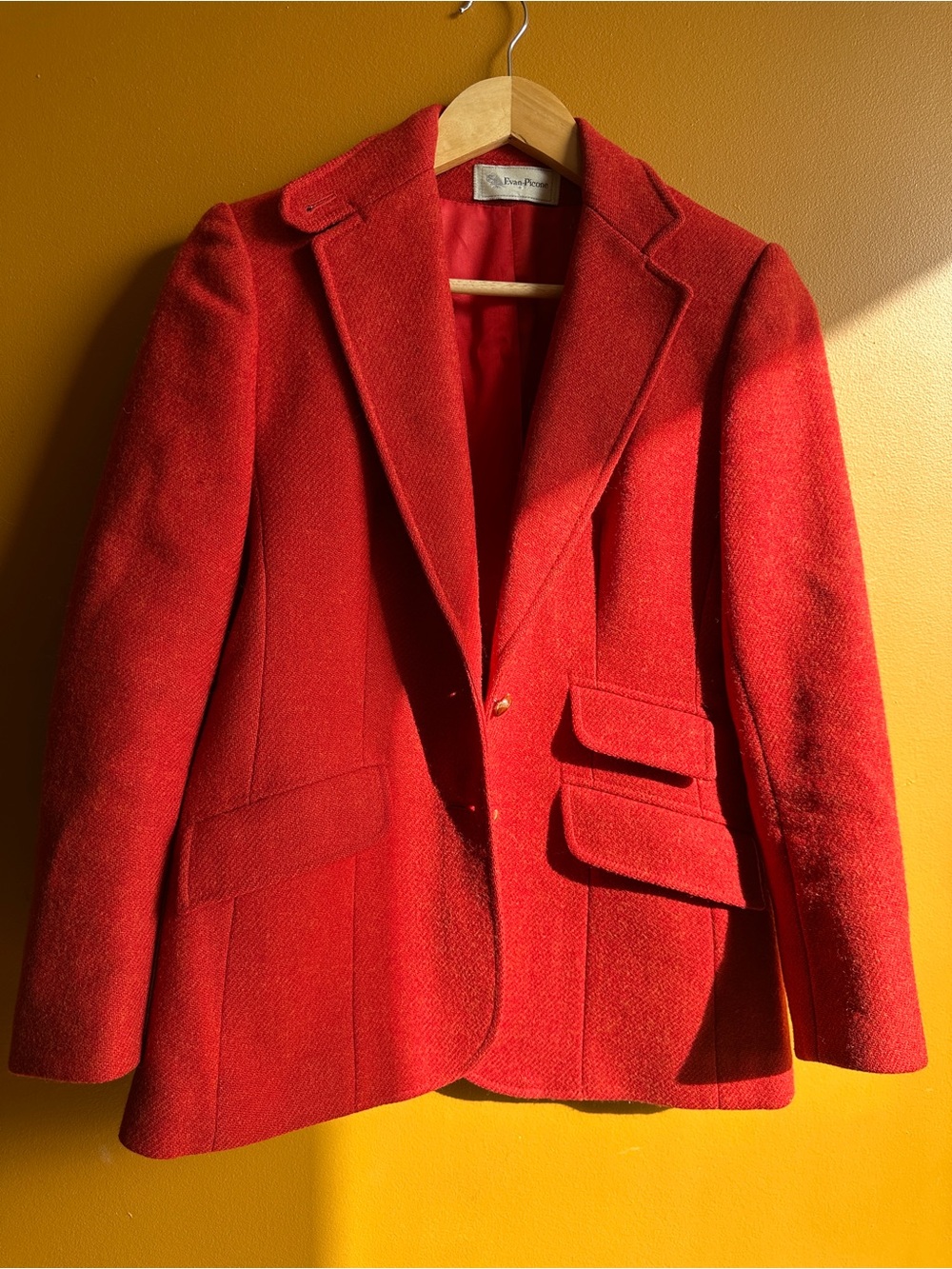 1980s Evan-Picone 100% Wool Blazer with Suede Elbow Patches VINTAGE
